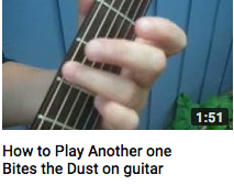 How to play another one bites the dust on guitar