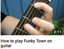 How to play funky town on guitar